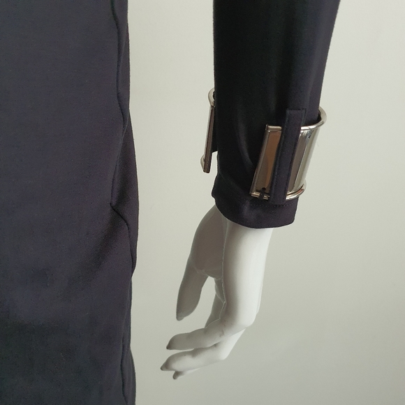 Bec & Bridge Size 10 Plunge Long Sleeve LBD - Picture 8 of 13